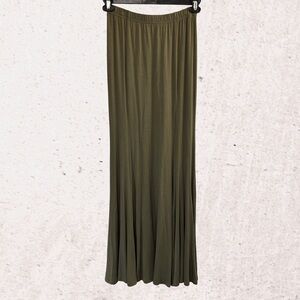 Caribbean Queen Green Maxi Skirt Casual